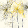 Yellow And Gray Flowers Impressionist